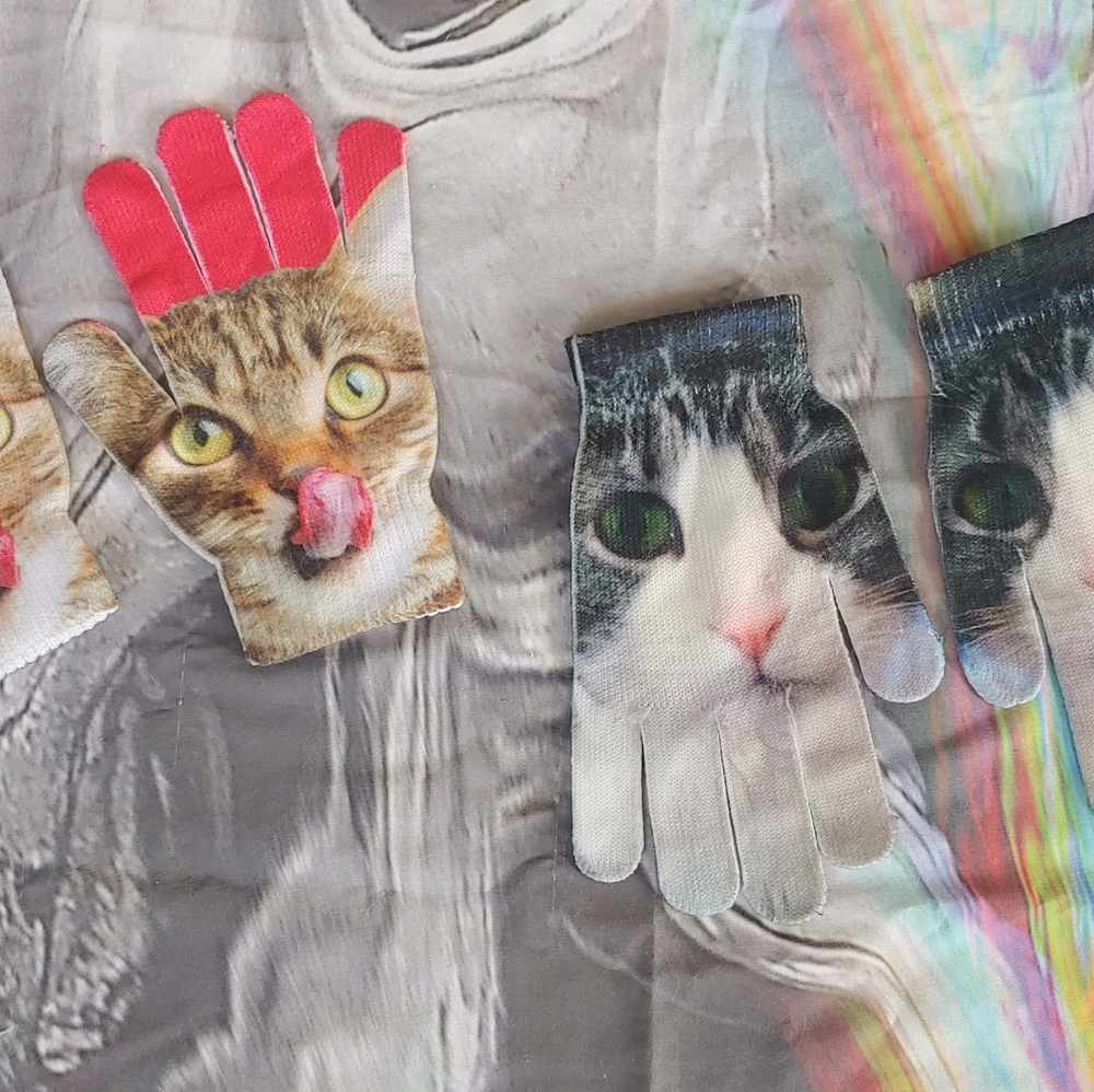 NWOT Set of kitty cat gloves